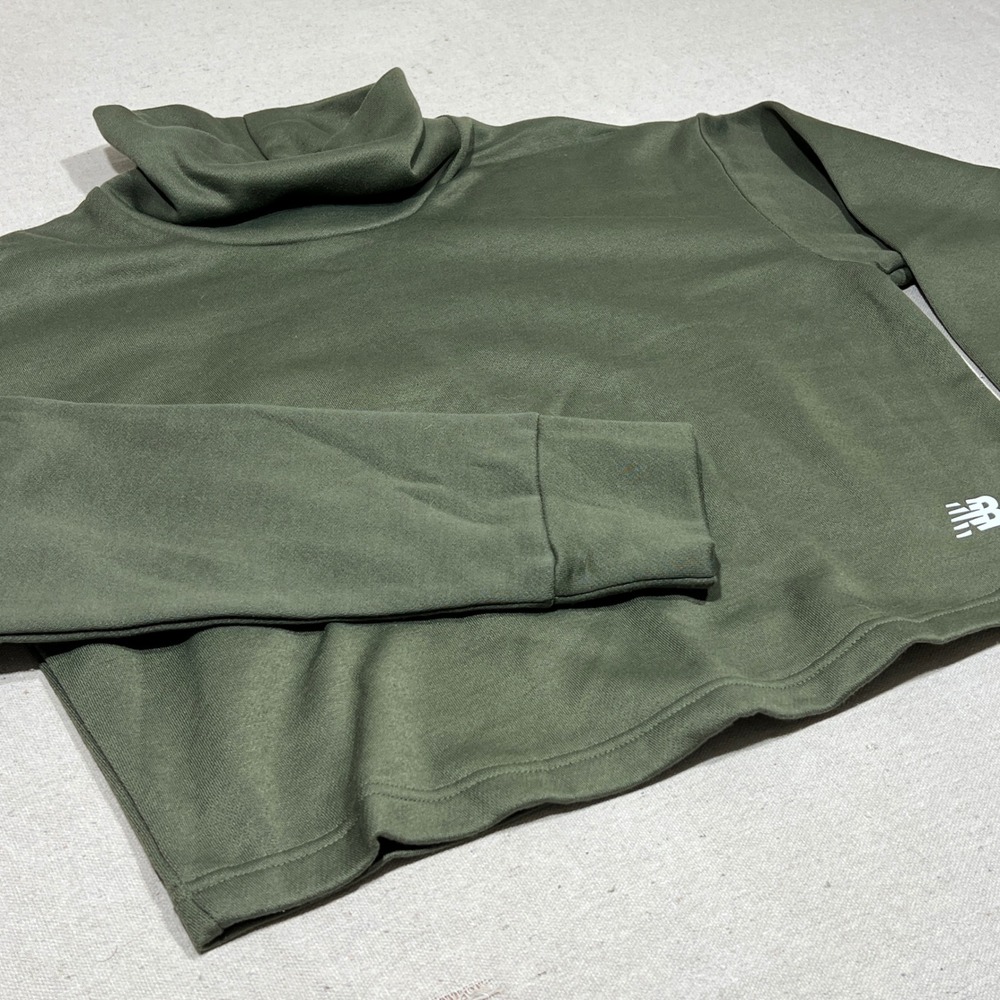 New Balance Olive Green Mock Neck Cropped Sweatshirt‎ Athletic Women's Size M